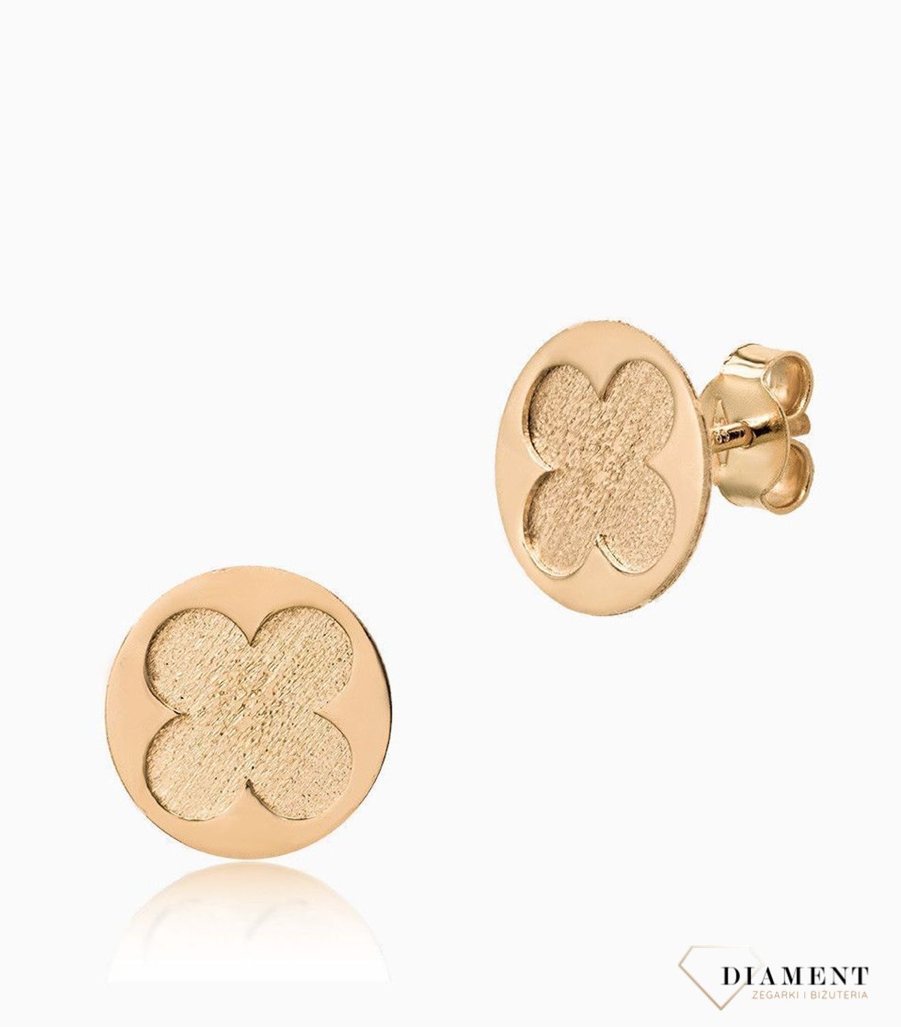 Złote kolczyki Dall`acqua ROMA koniczynki.jpg